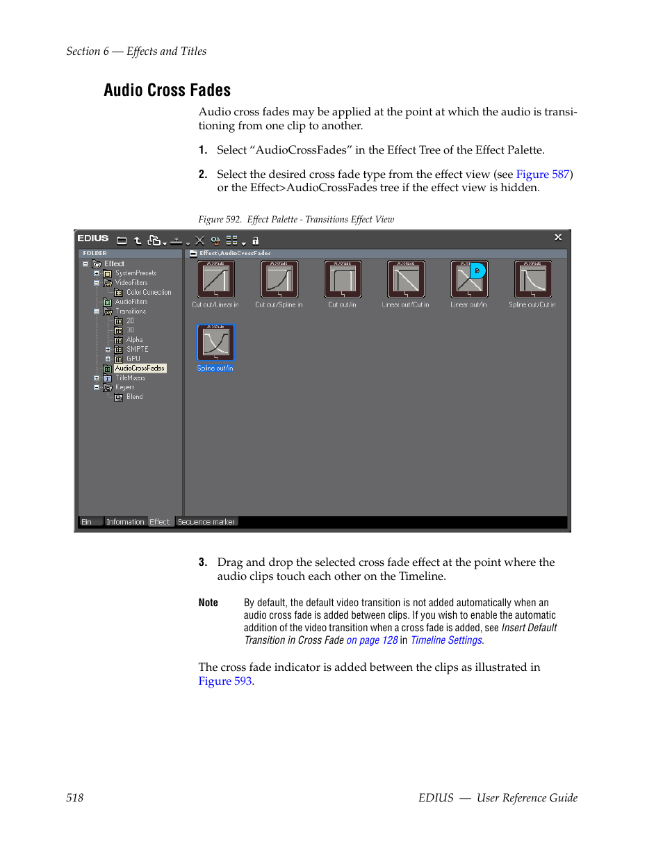 Audio cross fades | Grass Valley EDIUS v.5.1 User Manual | Page 518 / 790