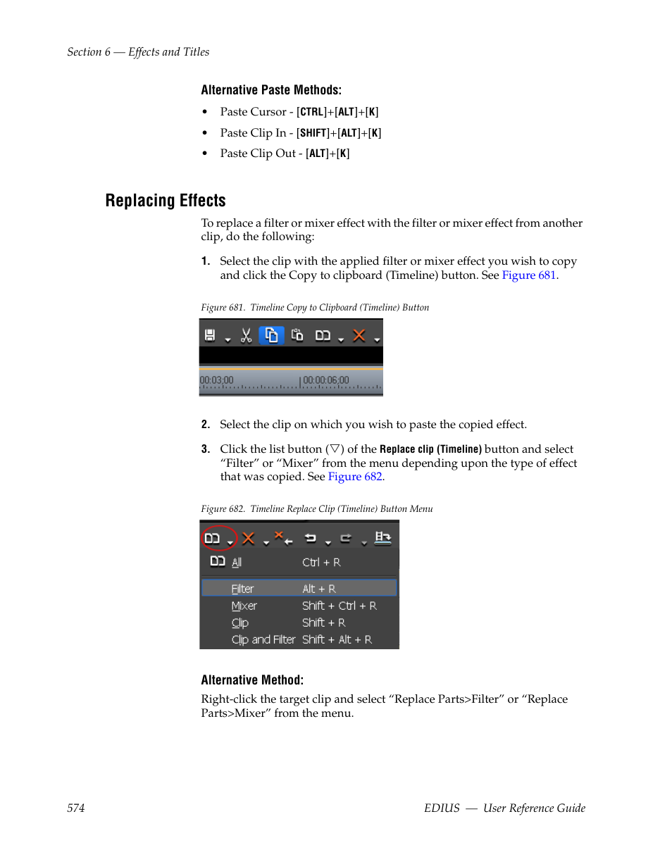 Replacing effects | Grass Valley EDIUS v.5.1 User Manual | Page 574 / 790
