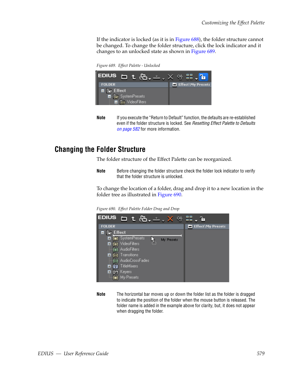 Changing the folder structure | Grass Valley EDIUS v.5.1 User Manual | Page 579 / 790