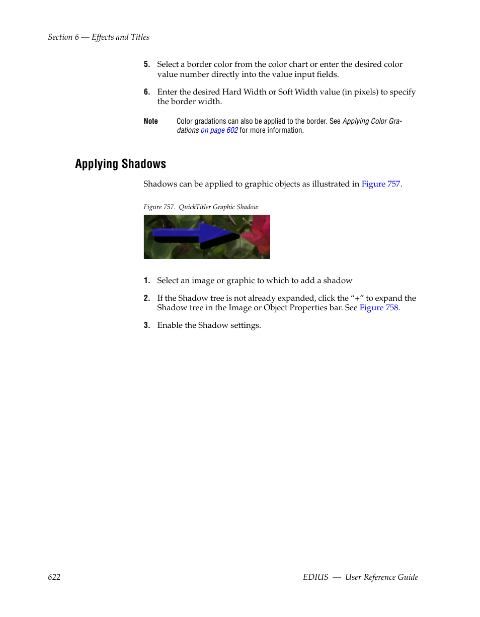 Applying shadows | Grass Valley EDIUS v.5.1 User Manual | Page 622 / 790