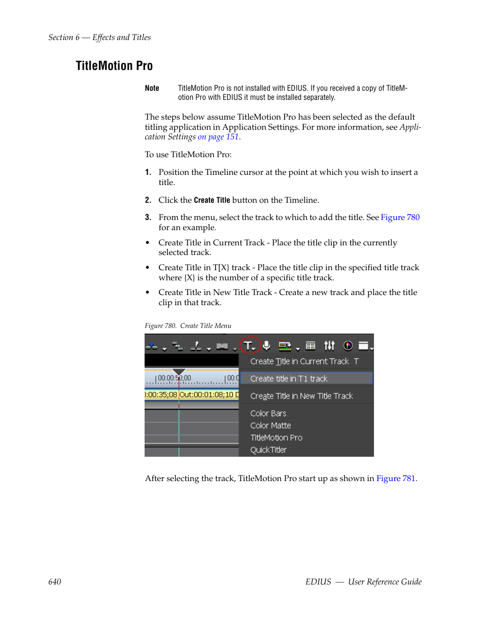 Titlemotion pro | Grass Valley EDIUS v.5.1 User Manual | Page 640 / 790