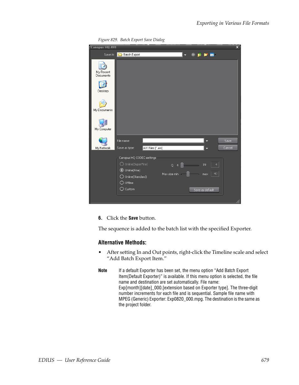 Figure 829 | Grass Valley EDIUS v.5.1 User Manual | Page 679 / 790