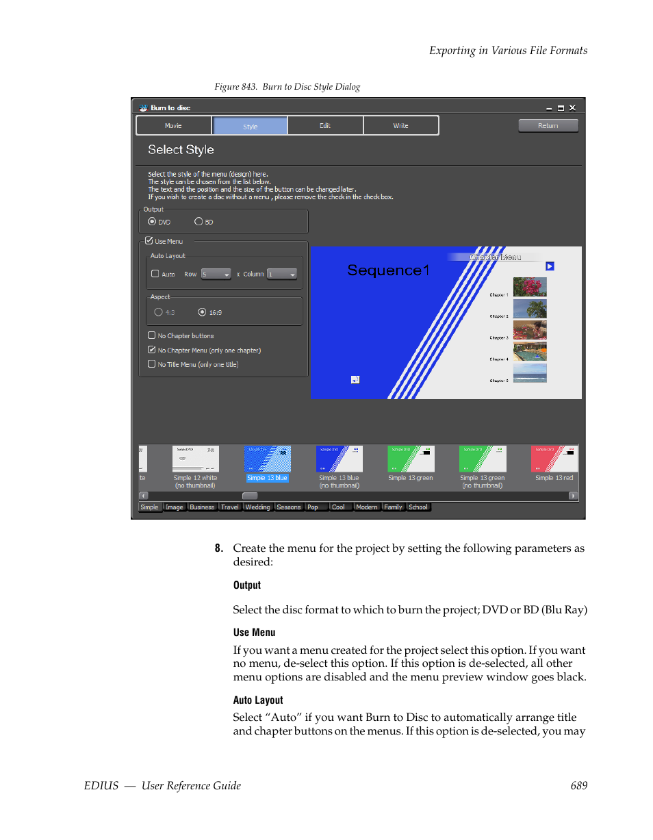 E dialog shown in, Figure 843 | Grass Valley EDIUS v.5.1 User Manual | Page 689 / 790