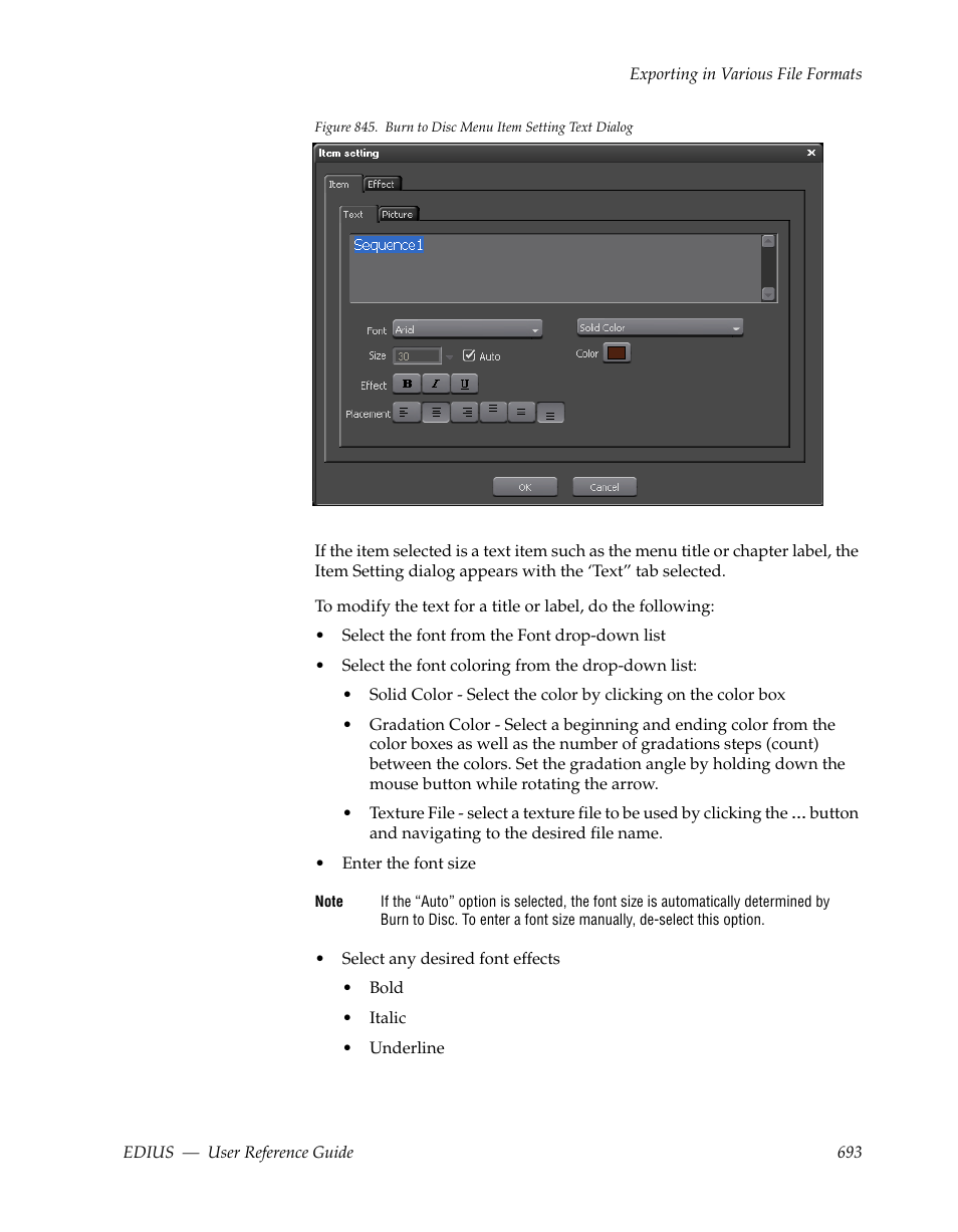 D in, Figure 845, Appears | Grass Valley EDIUS v.5.1 User Manual | Page 693 / 790