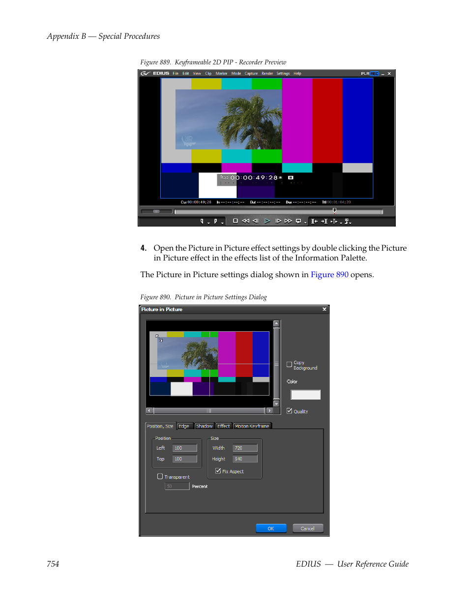 Example in, Figure 889 | Grass Valley EDIUS v.5.1 User Manual | Page 754 / 790