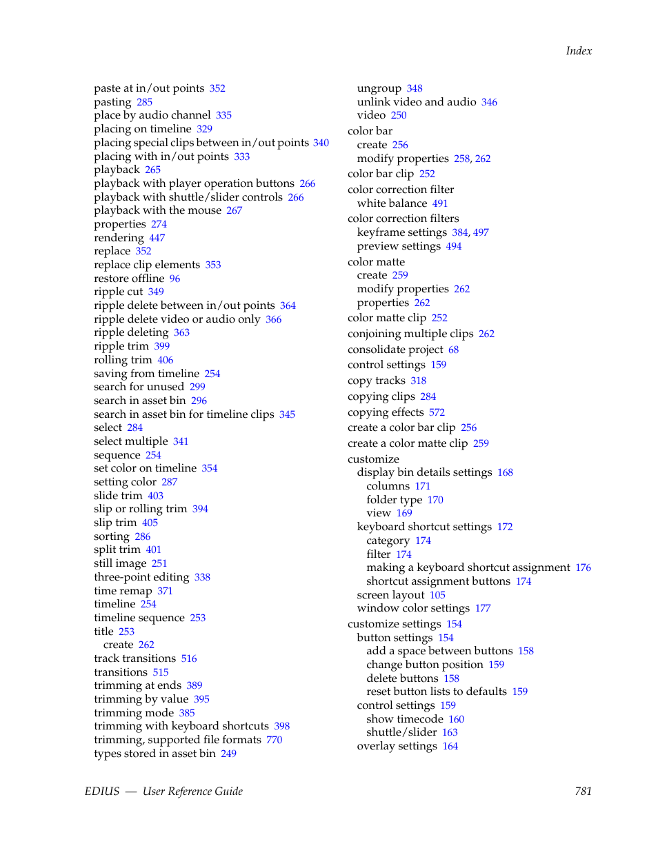 Grass Valley EDIUS v.5.1 User Manual | Page 781 / 790