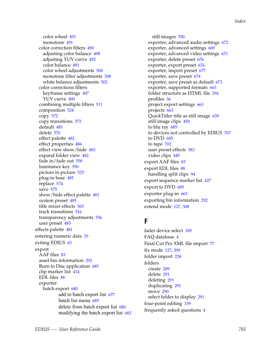 Grass Valley EDIUS v.5.1 User Manual | Page 783 / 790