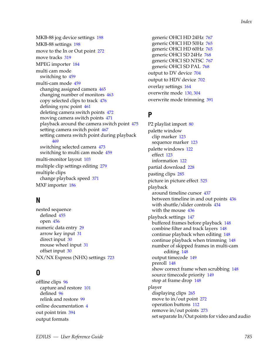 Grass Valley EDIUS v.5.1 User Manual | Page 785 / 790