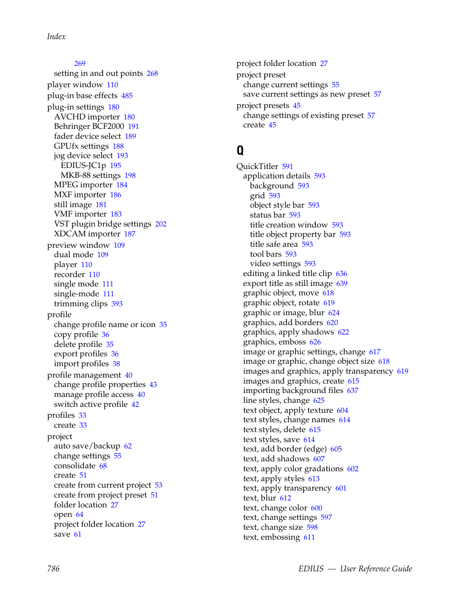 Grass Valley EDIUS v.5.1 User Manual | Page 786 / 790