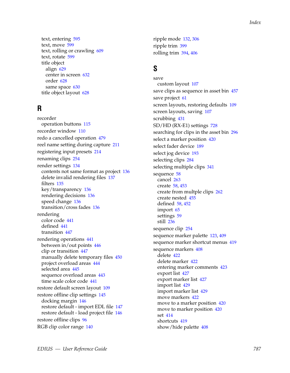 Grass Valley EDIUS v.5.1 User Manual | Page 787 / 790