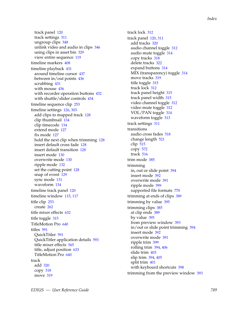 Grass Valley EDIUS v.5.1 User Manual | Page 789 / 790