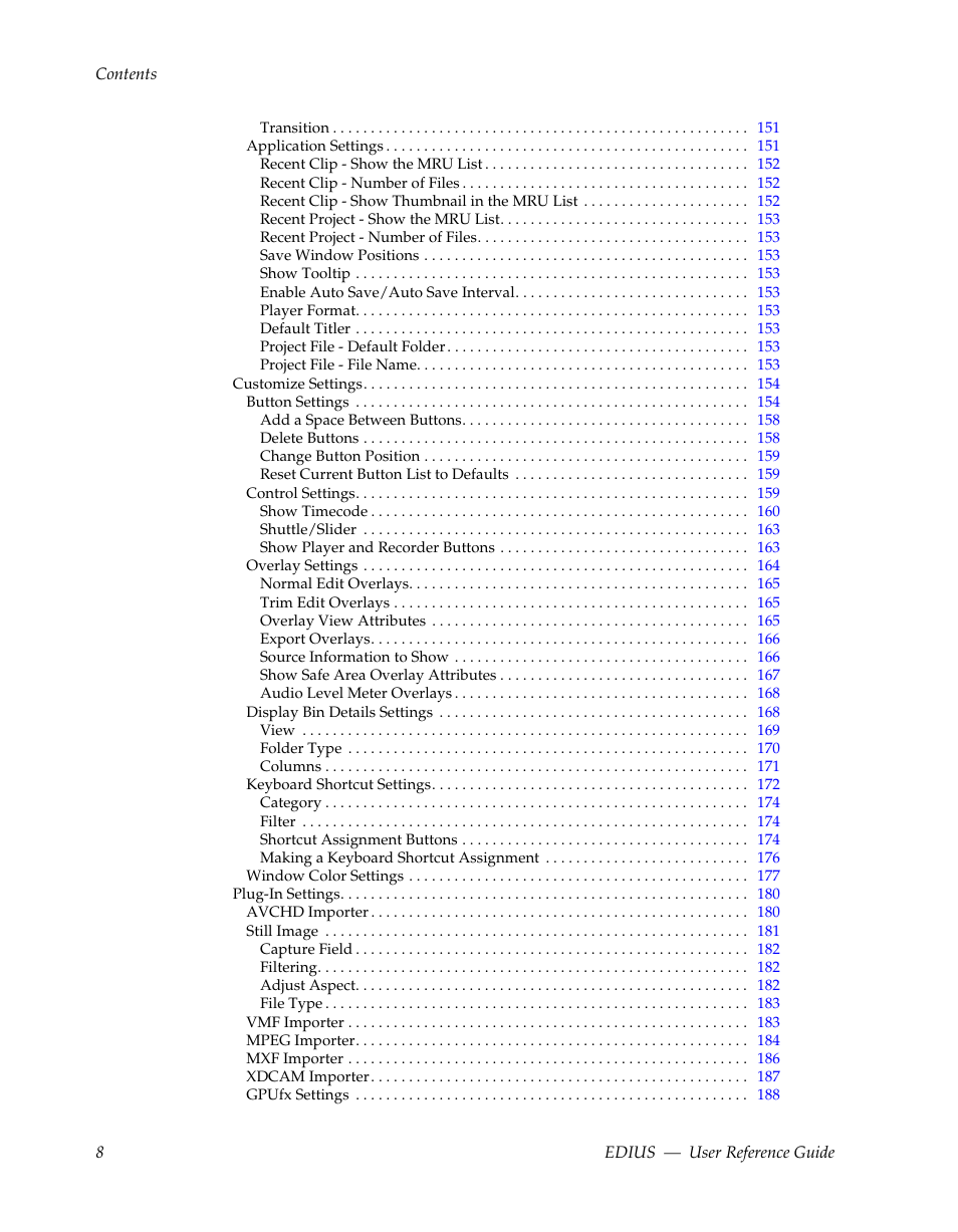 Grass Valley EDIUS v.5.1 User Manual | Page 8 / 790