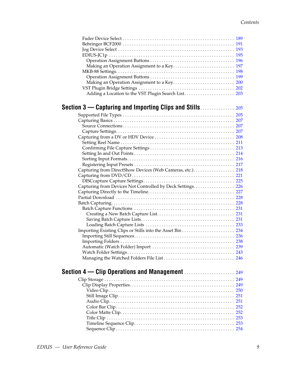 Grass Valley EDIUS v.5.1 User Manual | Page 9 / 790