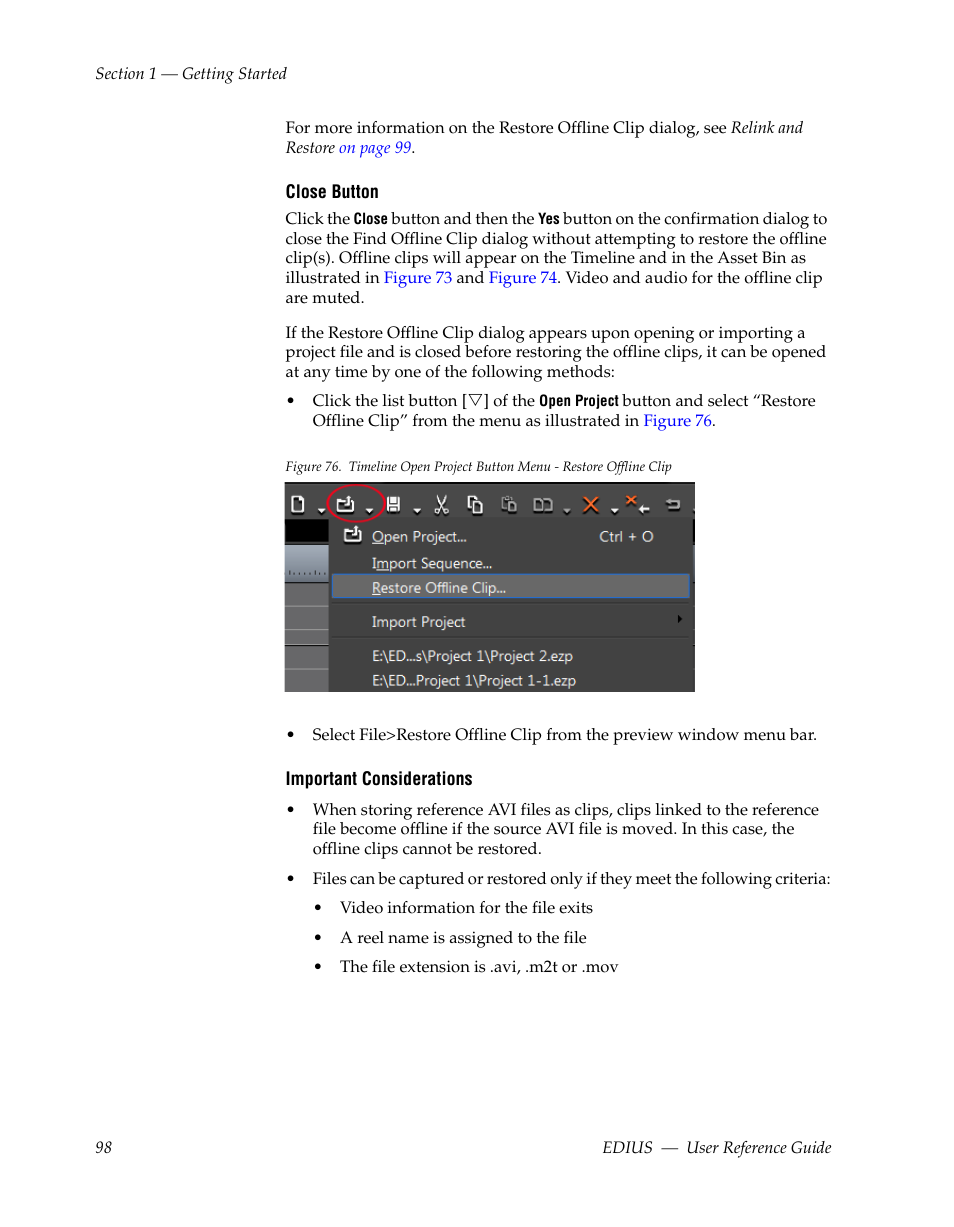 Grass Valley EDIUS v.5.1 User Manual | Page 98 / 790
