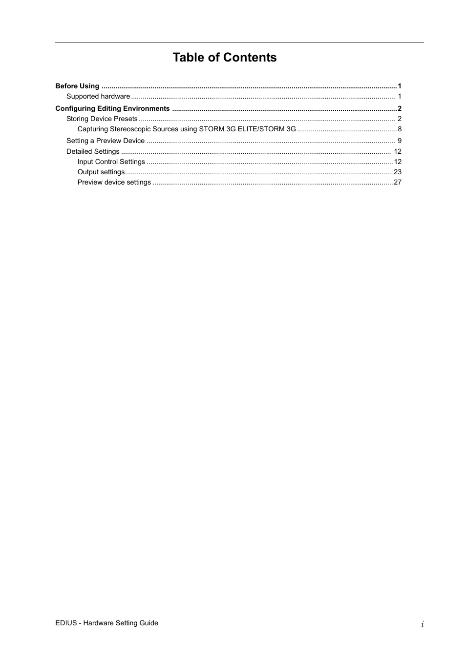 Grass Valley EDIUS Pro v.7.4 User Manual | Page 5 / 35