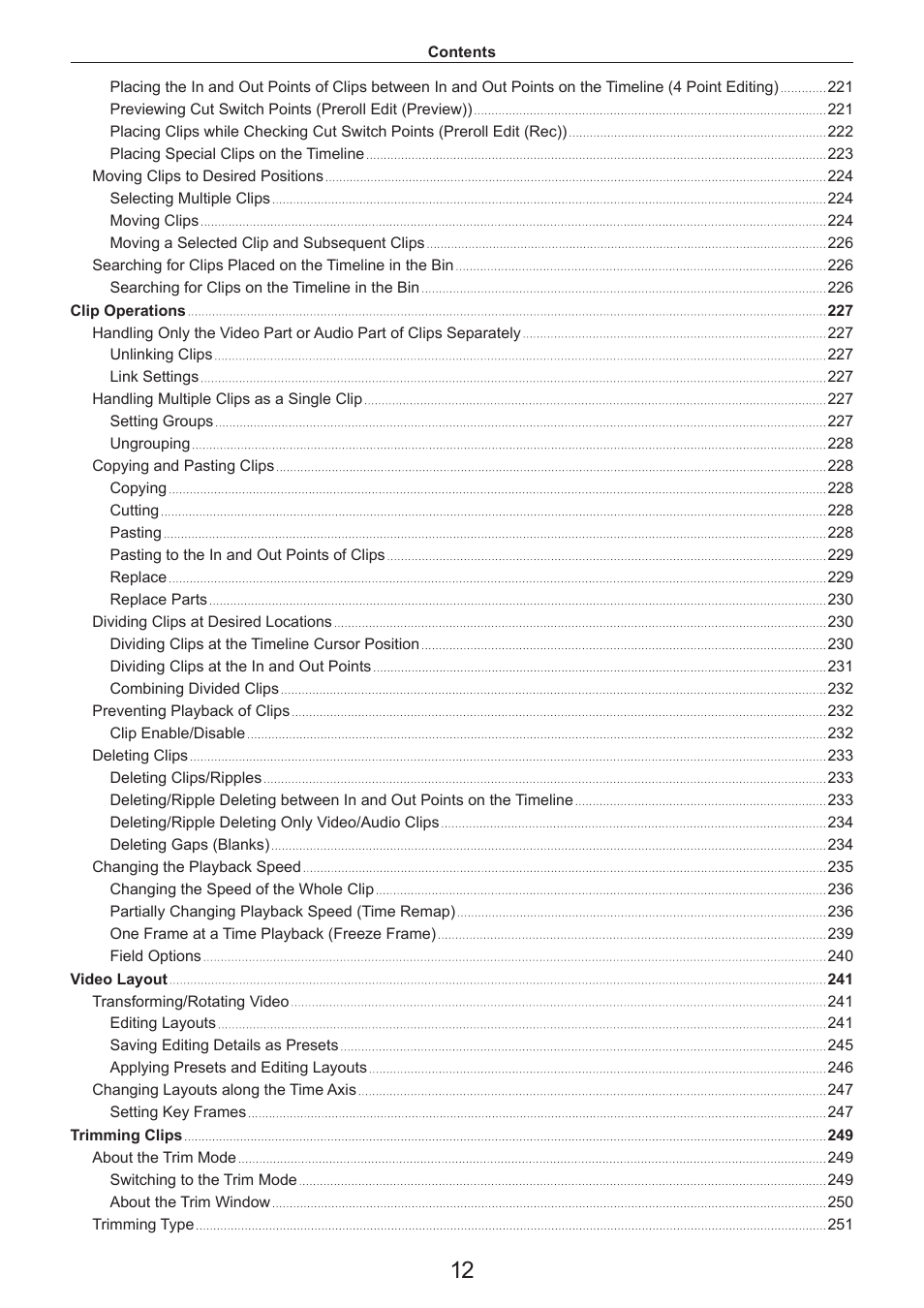 Grass Valley EDIUS Pro v.7.4 Reference Manual User Manual | Page 12 / 471