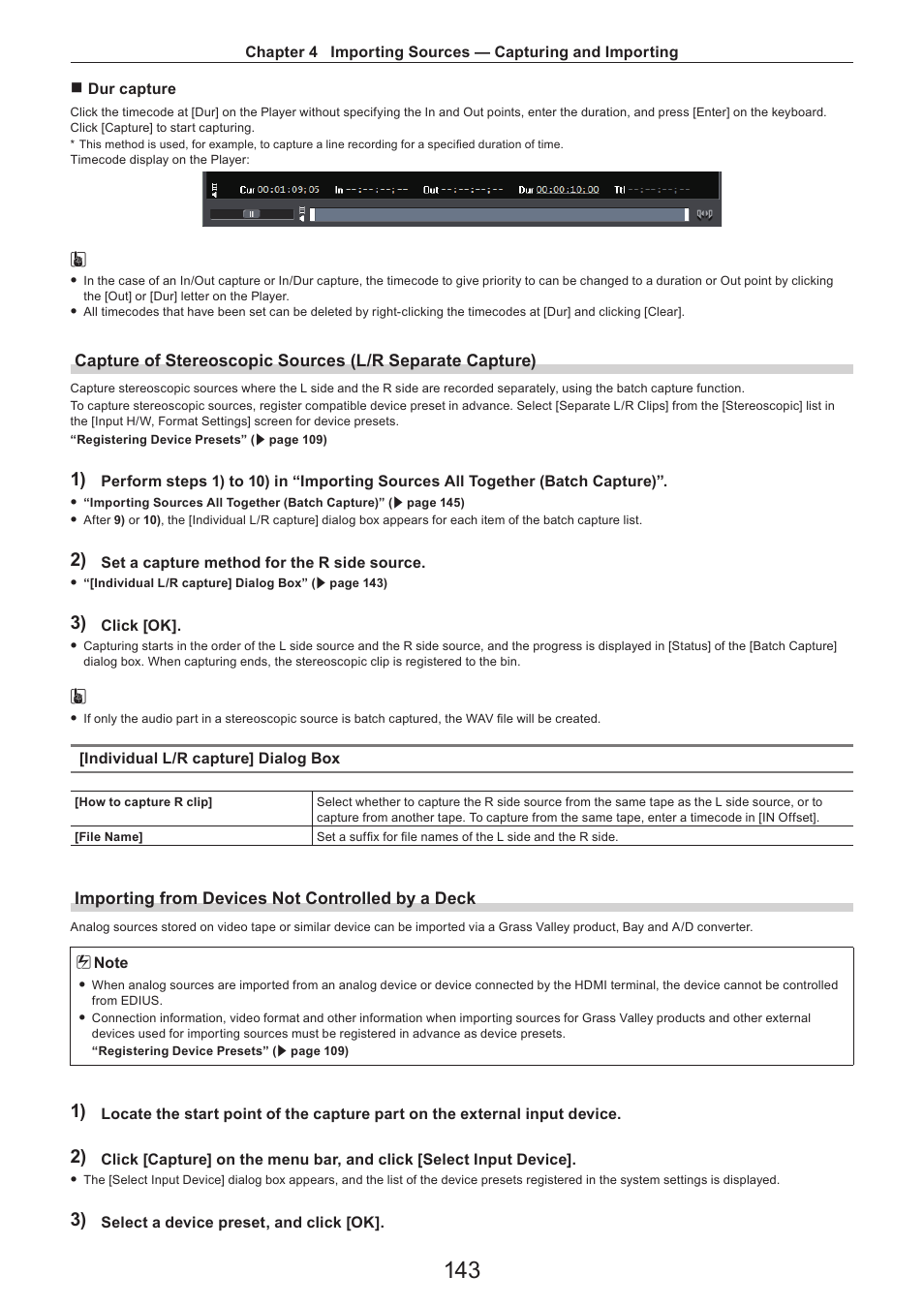Importing from devices not controlled by a deck | Grass Valley EDIUS Pro v.7.4 Reference Manual User Manual | Page 143 / 471