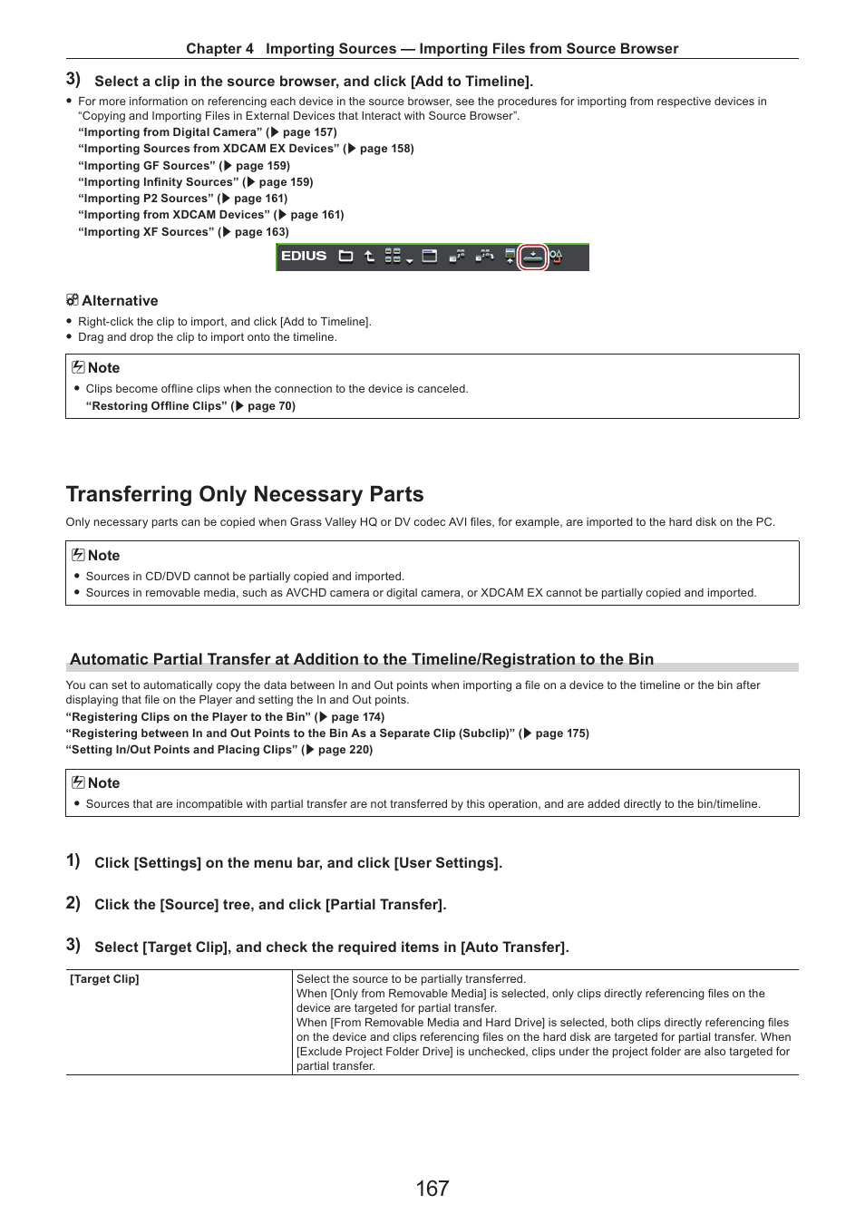 Transferring only necessary parts | Grass Valley EDIUS Pro v.7.4 Reference Manual User Manual | Page 167 / 471