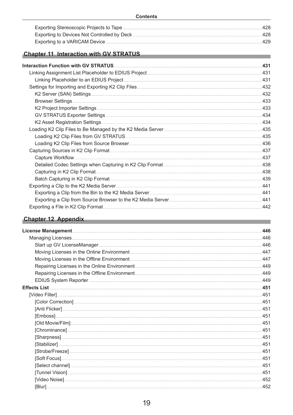 Grass Valley EDIUS Pro v.7.4 Reference Manual User Manual | Page 19 / 471