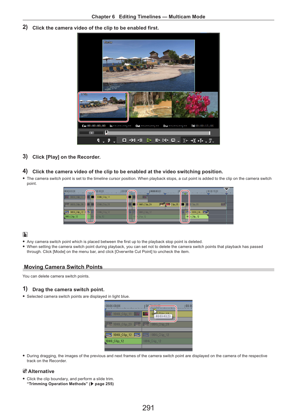 Moving camera switch points | Grass Valley EDIUS Pro v.7.4 Reference Manual User Manual | Page 291 / 471