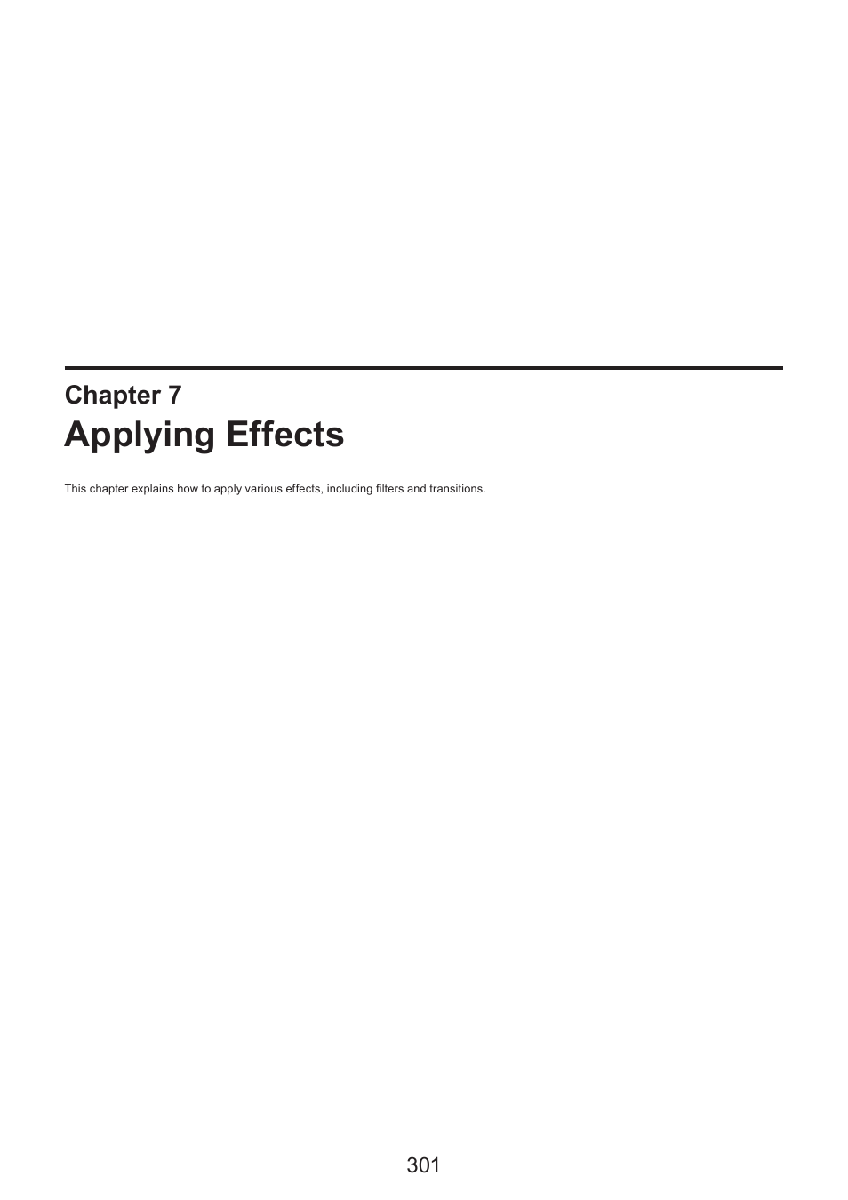 7 applying effects, Applying effects | Grass Valley EDIUS Pro v.7.4 Reference Manual User Manual | Page 301 / 471