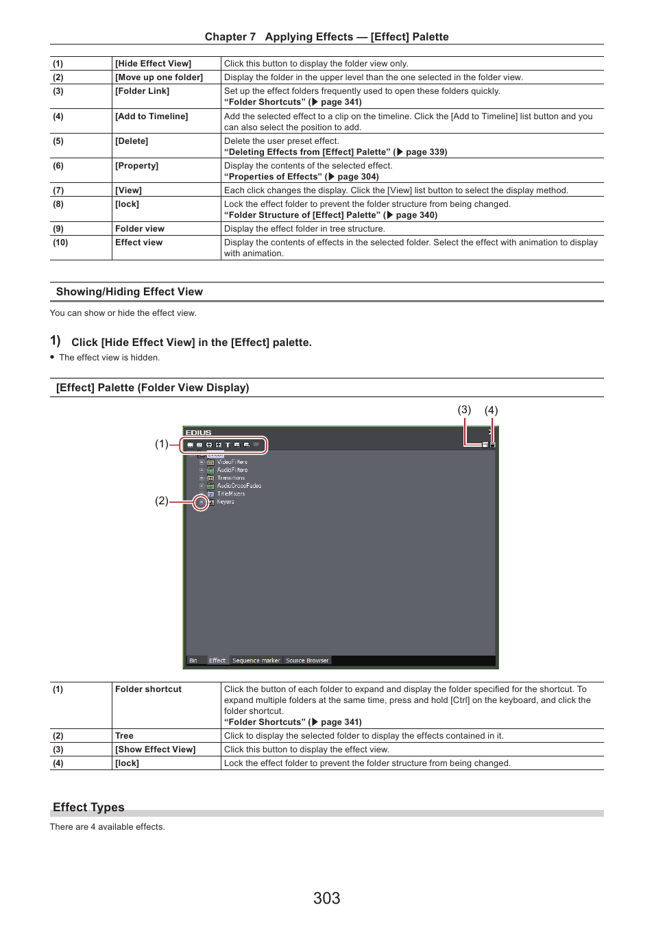 Effect types | Grass Valley EDIUS Pro v.7.4 Reference Manual User Manual | Page 303 / 471