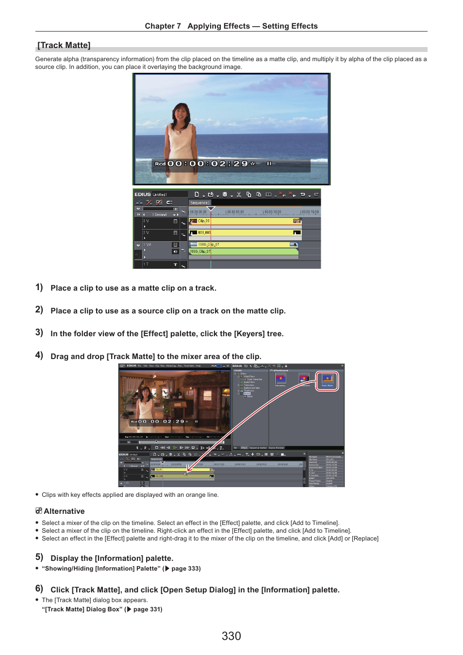 Track matte | Grass Valley EDIUS Pro v.7.4 Reference Manual User Manual | Page 330 / 471