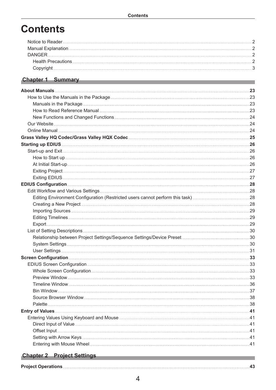Grass Valley EDIUS Pro v.7.4 Reference Manual User Manual | Page 4 / 471