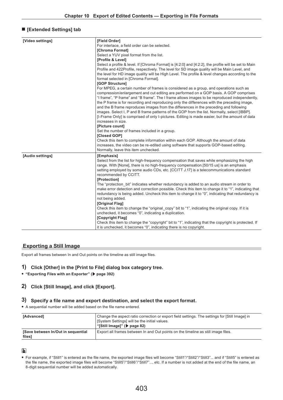 Exporting a still image | Grass Valley EDIUS Pro v.7.4 Reference Manual User Manual | Page 403 / 471