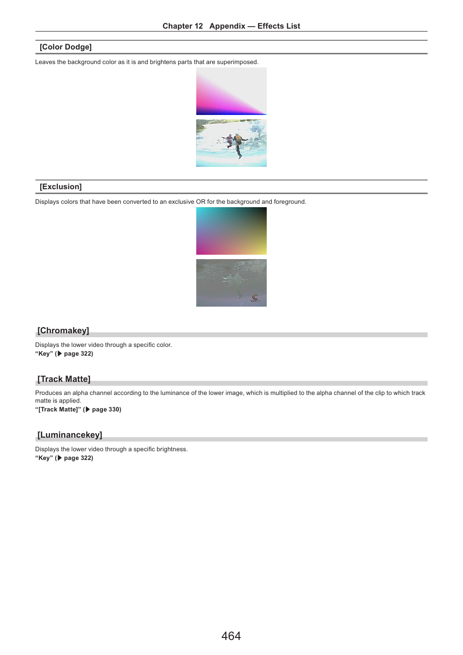 Chromakey, Track matte, Luminancekey | Grass Valley EDIUS Pro v.7.4 Reference Manual User Manual | Page 464 / 471