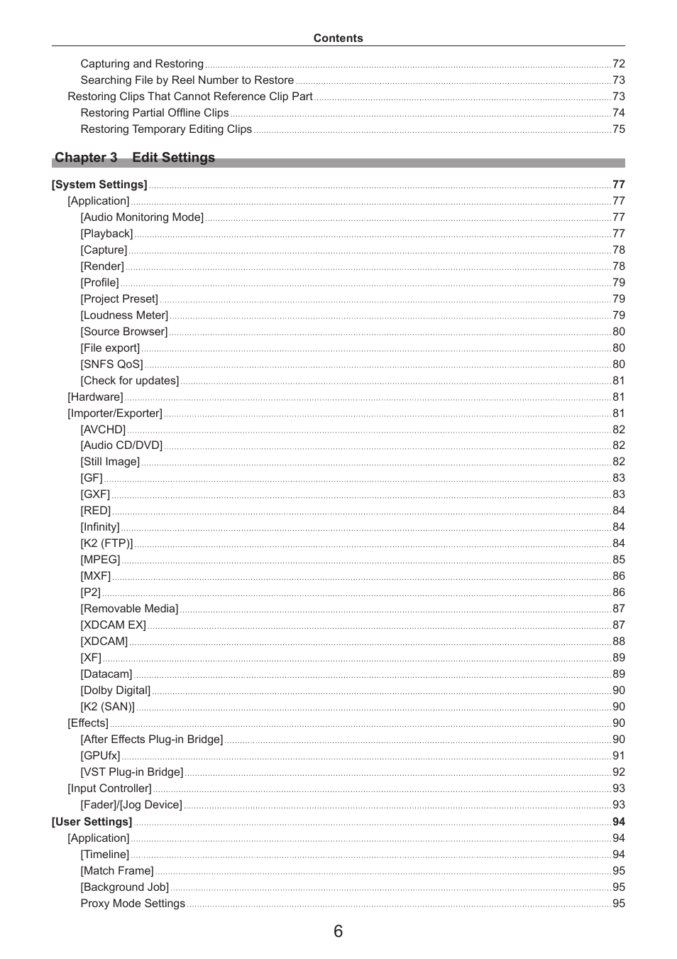 Grass Valley EDIUS Pro v.7.4 Reference Manual User Manual | Page 6 / 471
