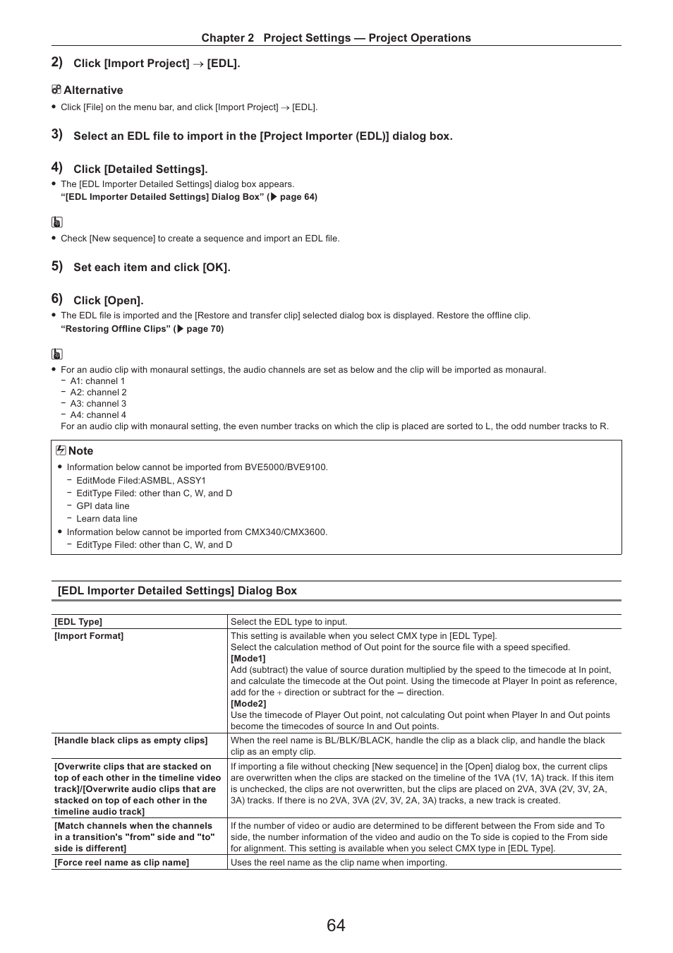 Grass Valley EDIUS Pro v.7.4 Reference Manual User Manual | Page 64 / 471