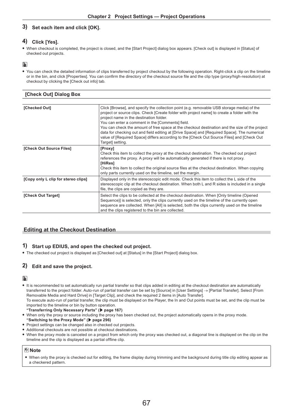Editing at the checkout destination | Grass Valley EDIUS Pro v.7.4 Reference Manual User Manual | Page 67 / 471