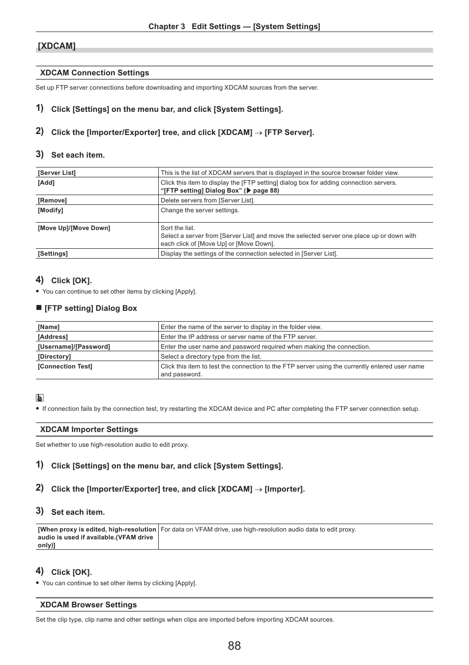 Xdcam | Grass Valley EDIUS Pro v.7.4 Reference Manual User Manual | Page 88 / 471