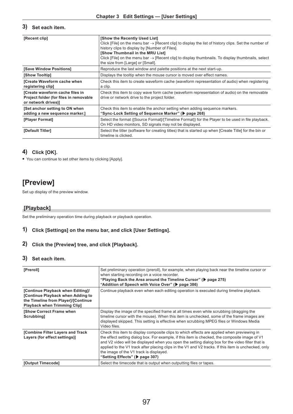 Preview, Playback | Grass Valley EDIUS Pro v.7.4 Reference Manual User Manual | Page 97 / 471