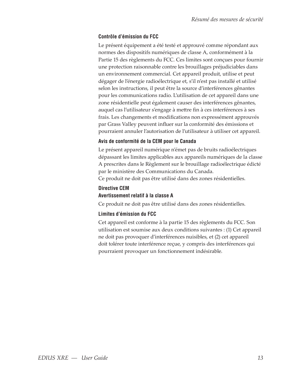 Grass Valley EDIUS XRE v.7.31 User Manual | Page 13 / 50