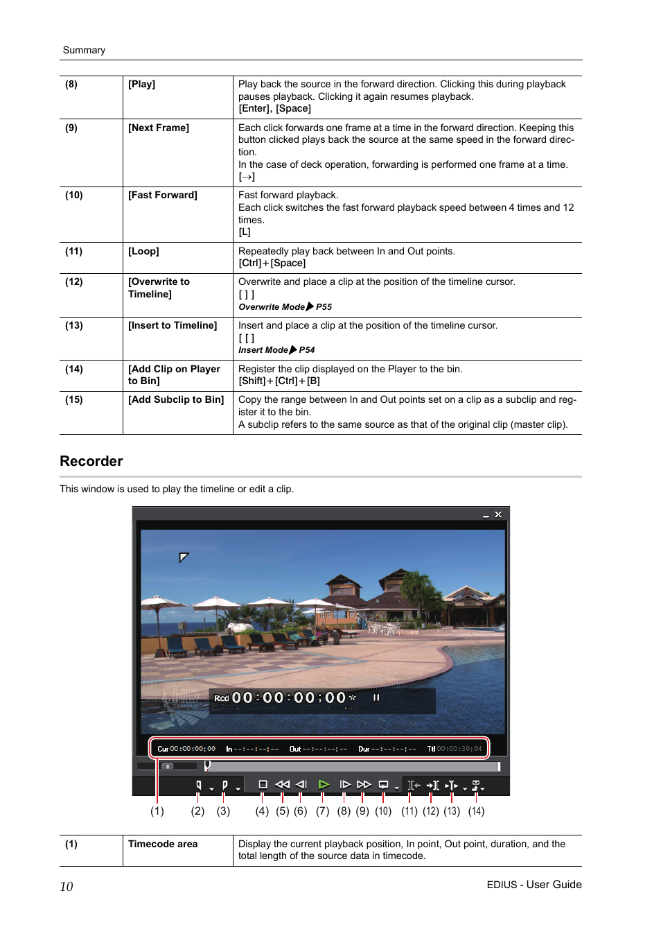 Recorder | Grass Valley EDIUS Pro v.7.0 User Manual | Page 18 / 133