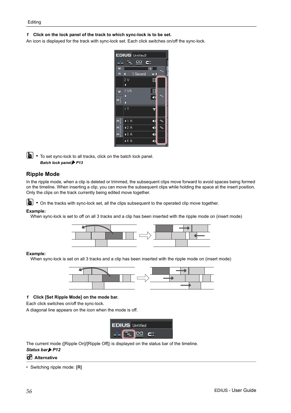 Ripple mode | Grass Valley EDIUS Pro v.7.0 User Manual | Page 64 / 133