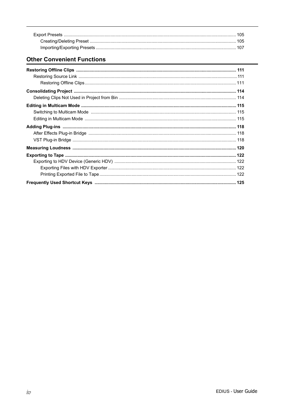 Other convenient functions | Grass Valley EDIUS Pro v.7.0 User Manual | Page 8 / 133