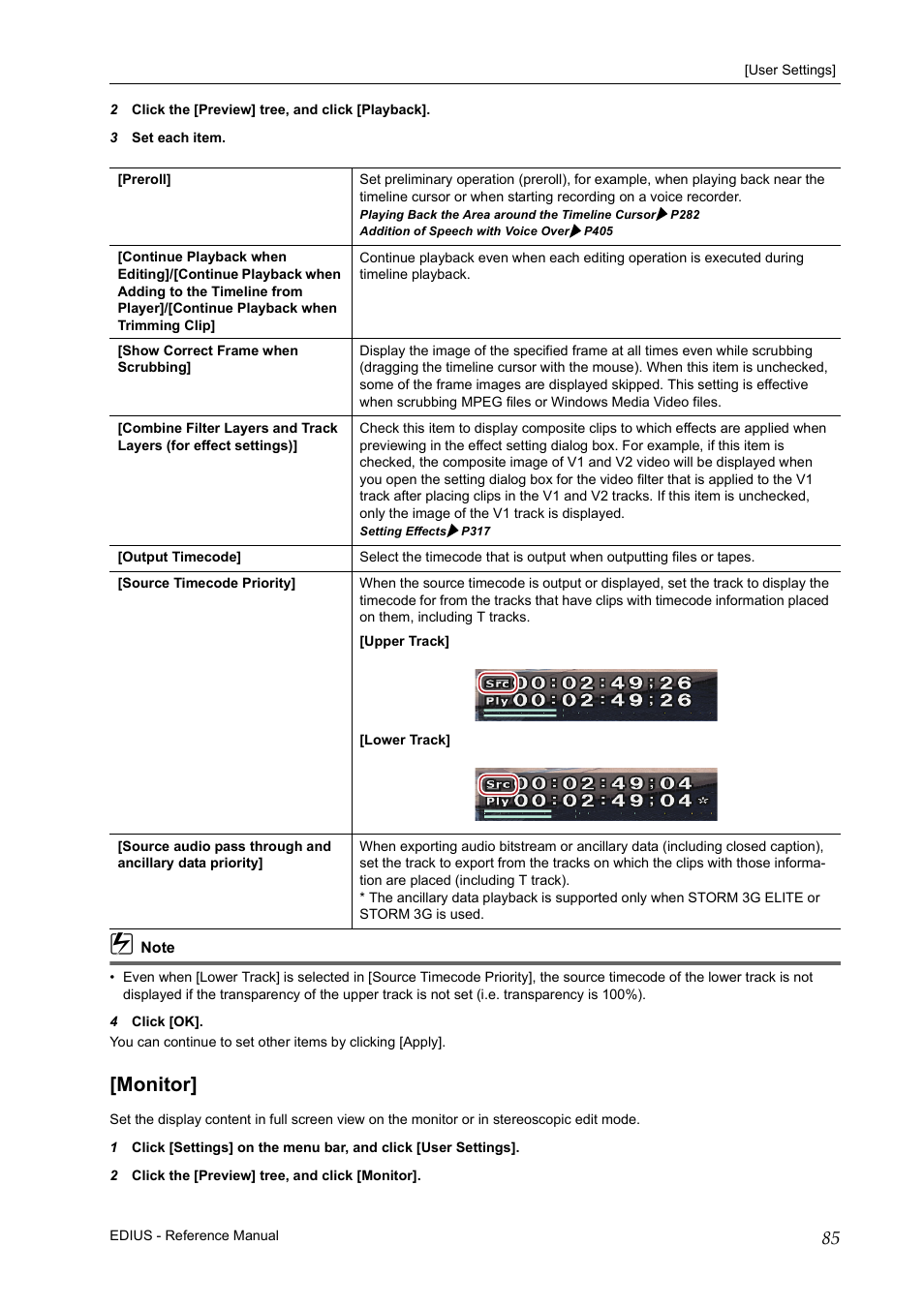 Monitor | Grass Valley EDIUS Pro v.7.20 User Manual | Page 107 / 520