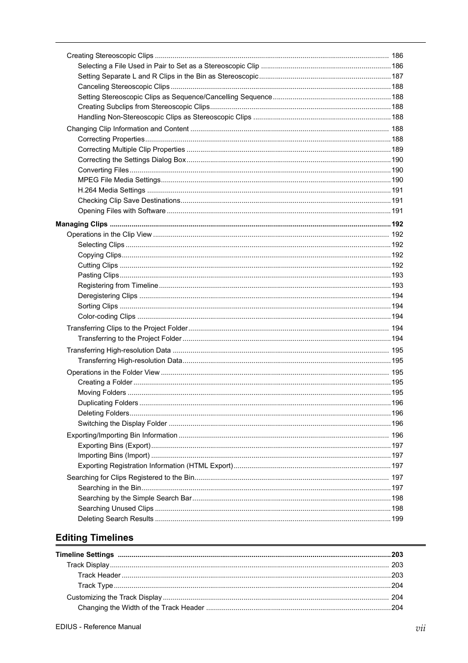 Editing timelines | Grass Valley EDIUS Pro v.7.20 User Manual | Page 11 / 520