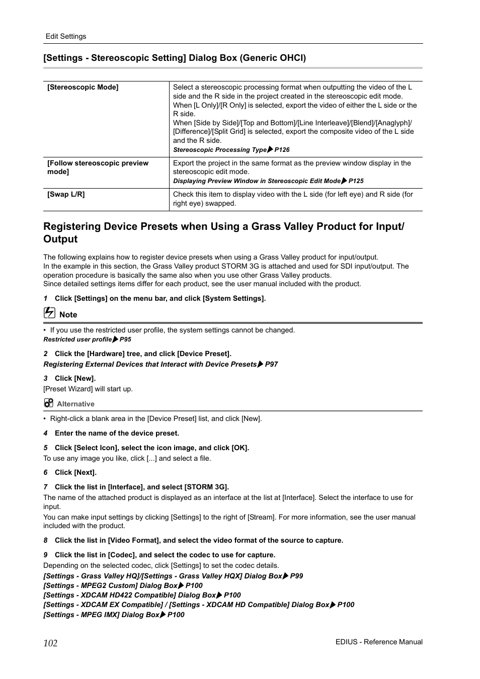 Grass Valley EDIUS Pro v.7.20 User Manual | Page 124 / 520