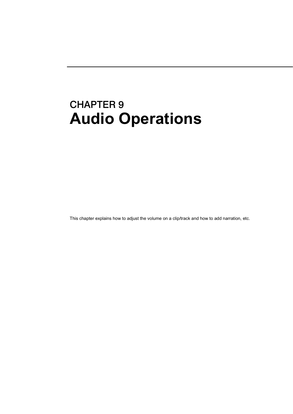 9 audio operations, Audio operations, Chapter 9 | Grass Valley EDIUS Pro v.7.20 User Manual | Page 411 / 520