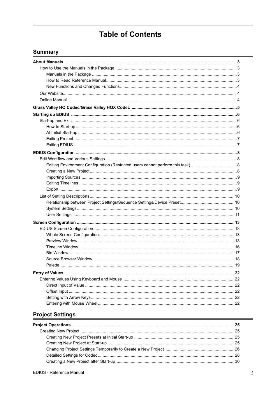 Grass Valley EDIUS Pro v.7.20 User Manual | Page 5 / 520