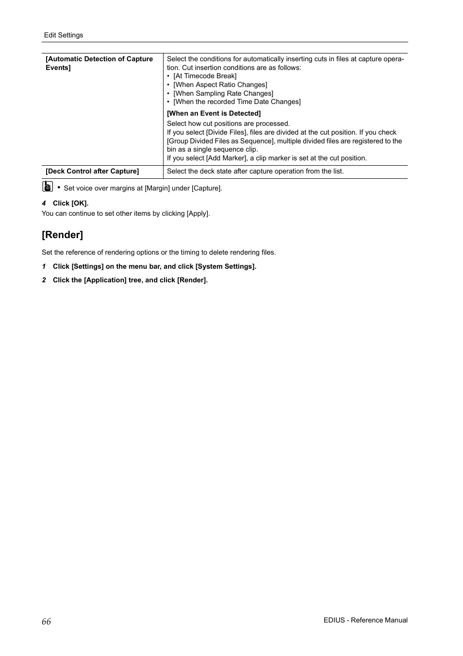 Render | Grass Valley EDIUS Pro v.7.20 User Manual | Page 88 / 520