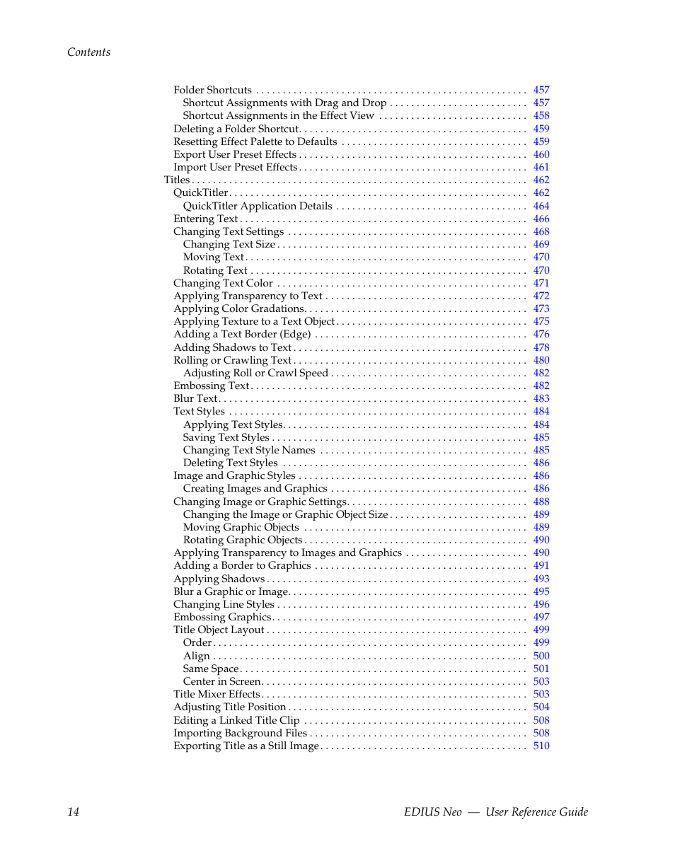 Grass Valley EDIUS Neo 2 User Manual | Page 14 / 608