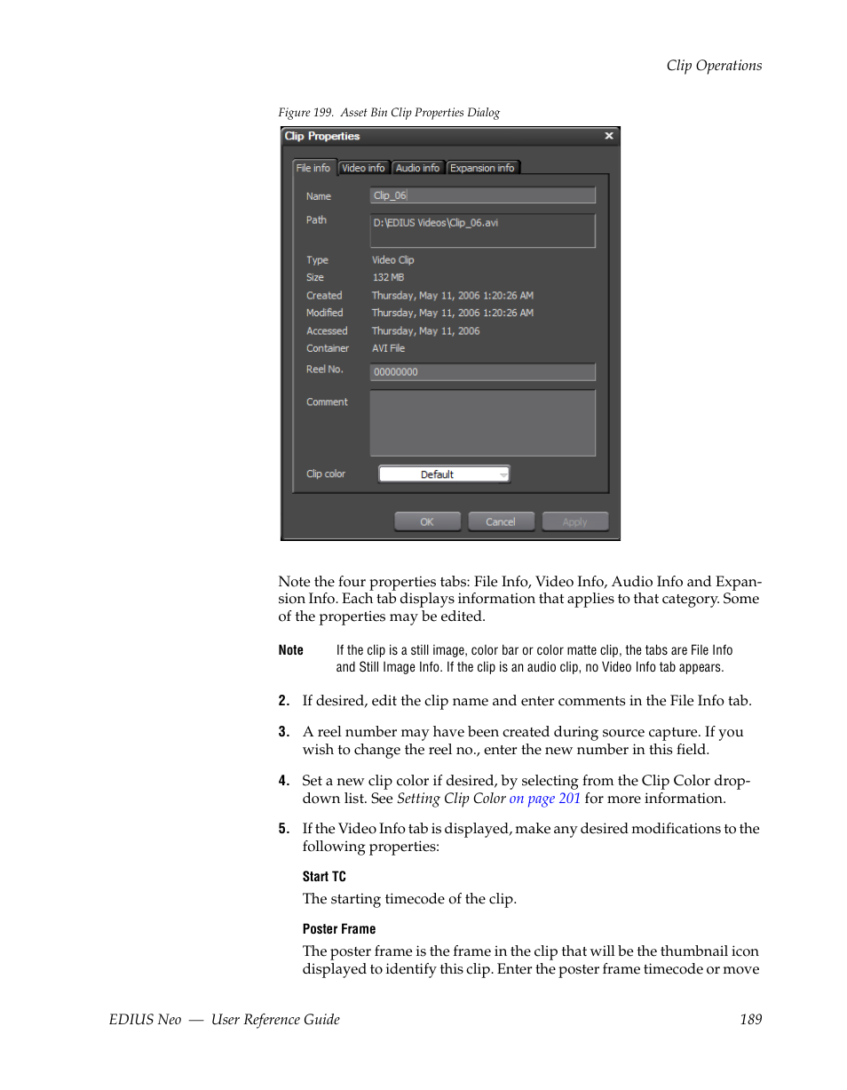 Grass Valley EDIUS Neo 2 User Manual | Page 189 / 608