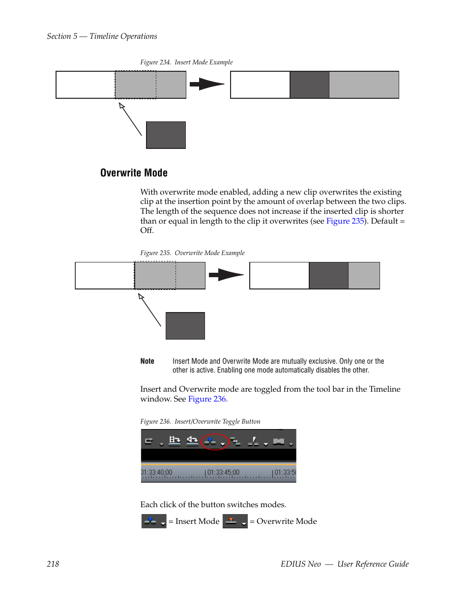 Overwrite mode | Grass Valley EDIUS Neo 2 User Manual | Page 218 / 608
