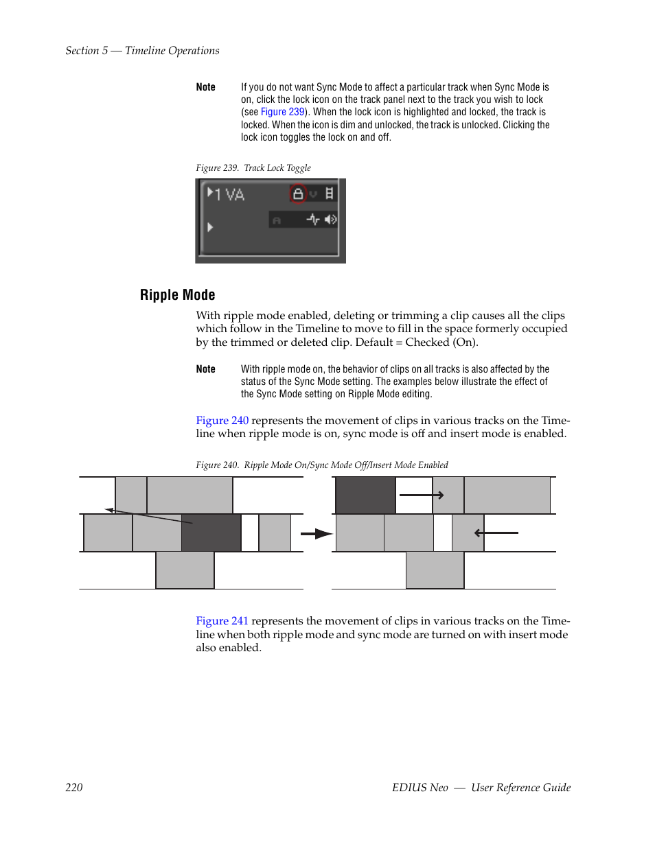 Ripple mode | Grass Valley EDIUS Neo 2 User Manual | Page 220 / 608
