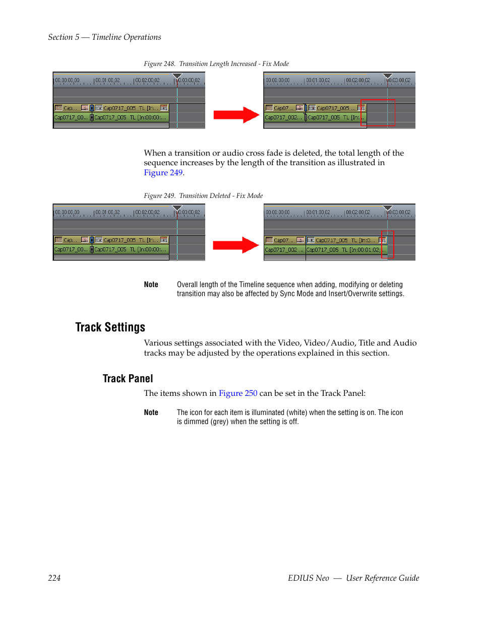 Track settings, Track panel, Trated in | Figure 248 | Grass Valley EDIUS Neo 2 User Manual | Page 224 / 608